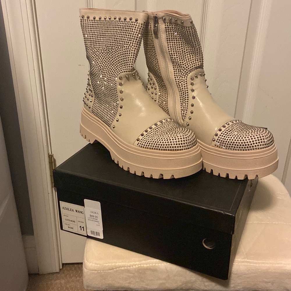 Azalea Wang Bone Combat Boot